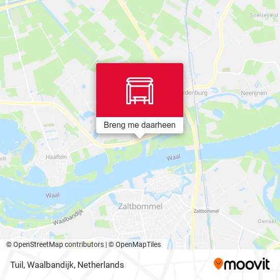 Tuil, Waalbandijk kaart