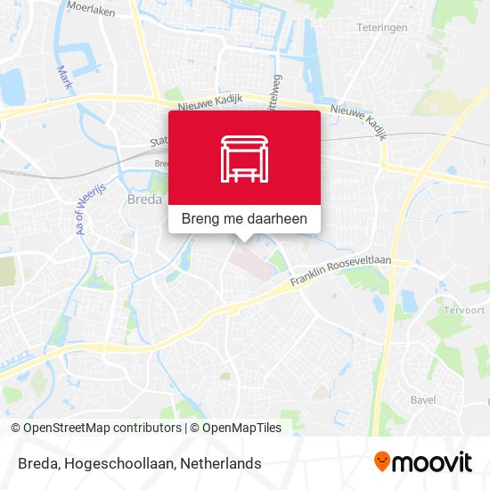 Breda, Hogeschoollaan kaart