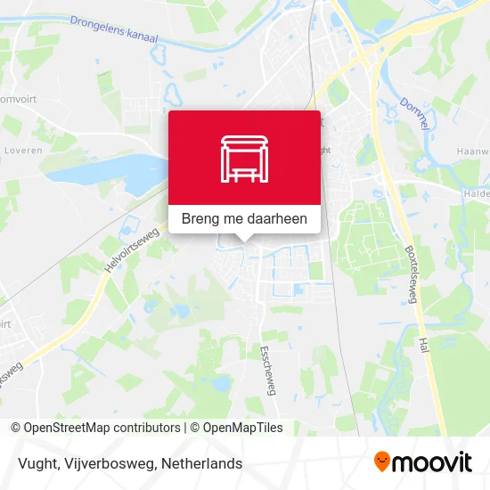 Vught, Vijverbosweg kaart