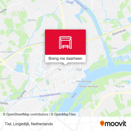 Tiel, Lingedijk kaart