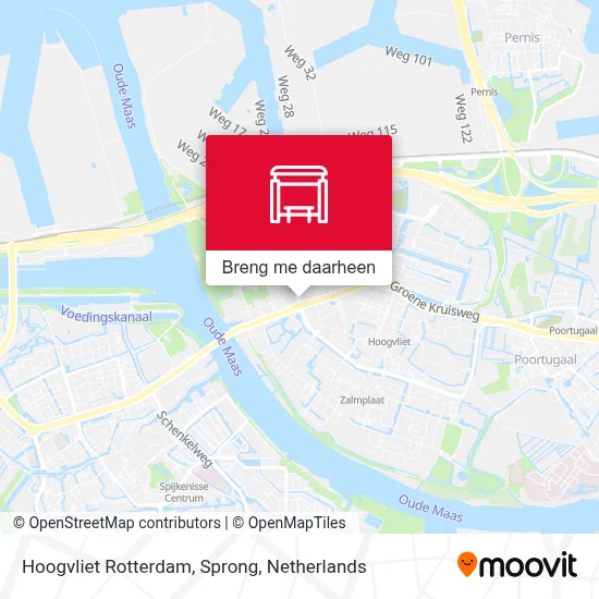 Hoogvliet Rotterdam, Sprong kaart