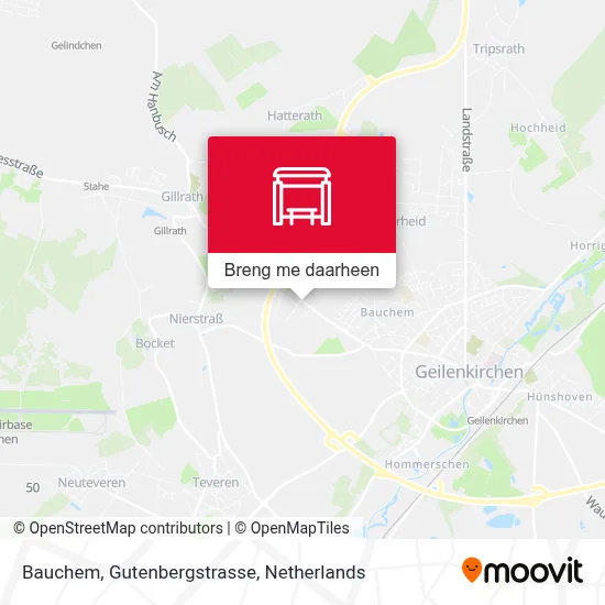 Bauchem, Gutenbergstrasse kaart