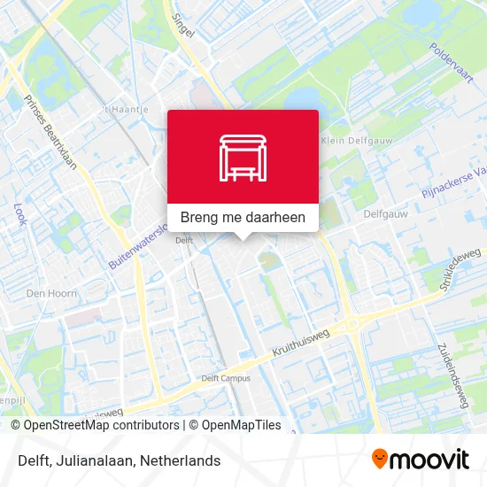 Delft, Julianalaan kaart
