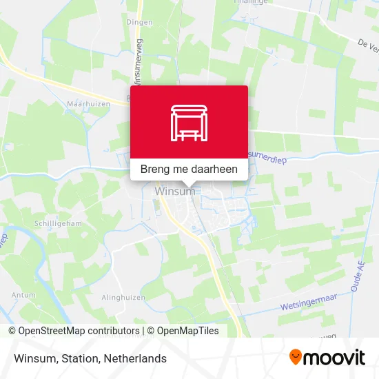 Winsum, Station kaart