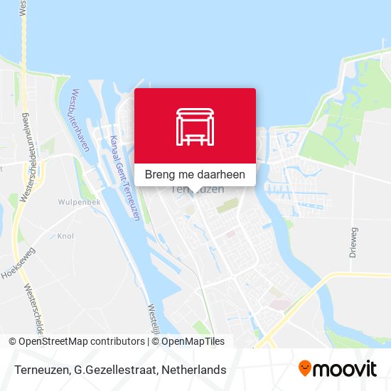 Terneuzen, G.Gezellestraat kaart