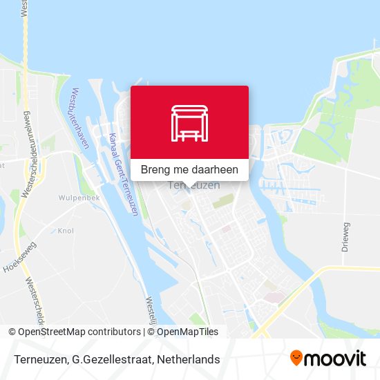 Terneuzen, G.Gezellestraat kaart