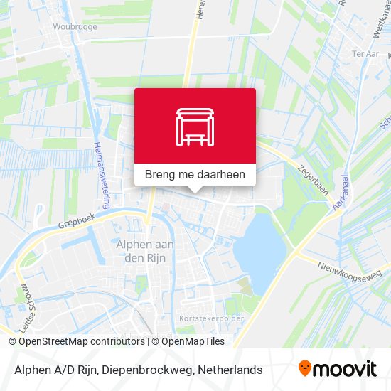 Alphen A / D Rijn, Diepenbrockweg kaart