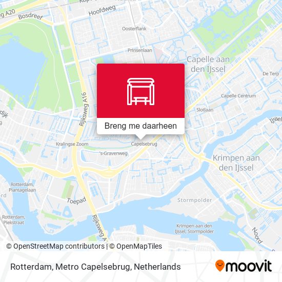 Rotterdam, Metro Capelsebrug kaart