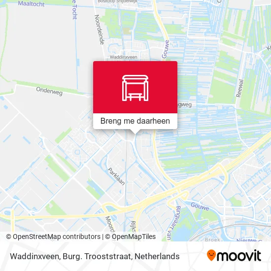 Waddinxveen, Burg. Trooststraat kaart