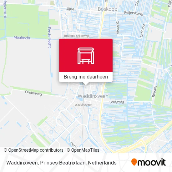 Waddinxveen, Prinses Beatrixlaan kaart