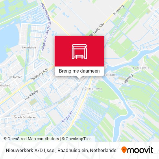 Nieuwerkerk A / D Ijssel, Raadhuisplein kaart