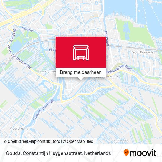 Gouda, Constantijn Huygensstraat kaart