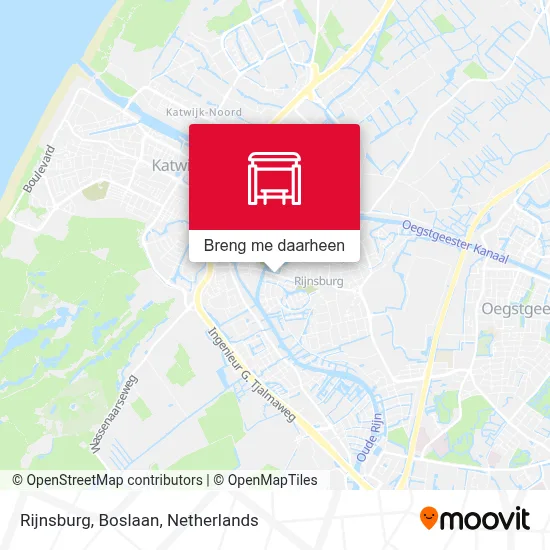 Rijnsburg, Boslaan kaart