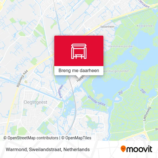 Warmond, Sweilandstraat kaart