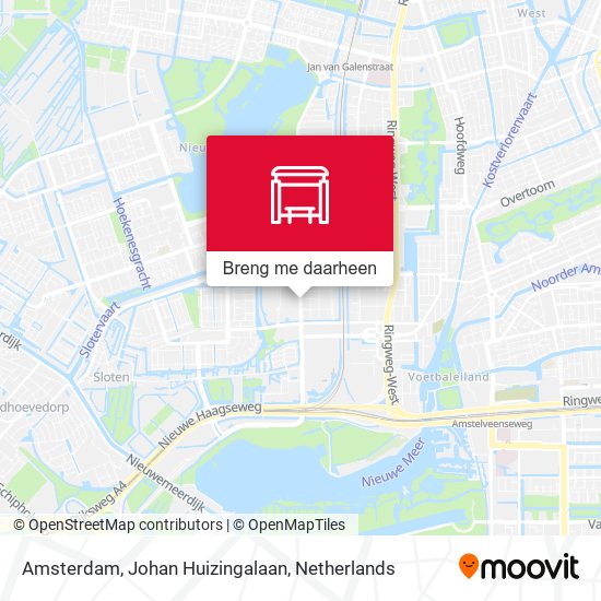 Amsterdam, Johan Huizingalaan kaart