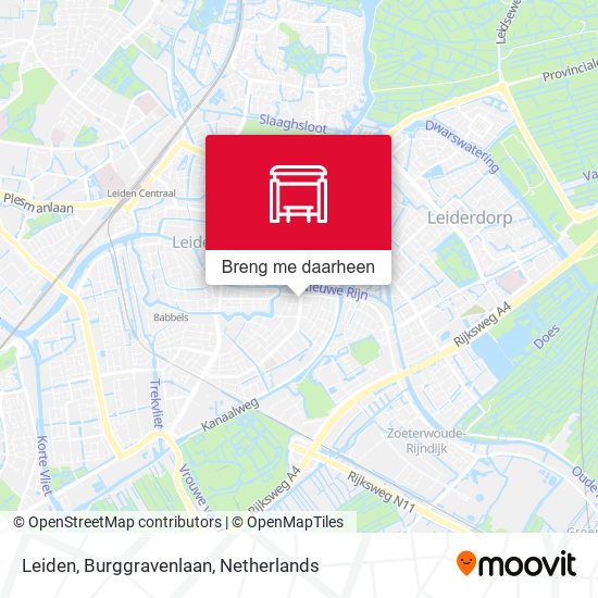 Leiden, Burggravenlaan kaart