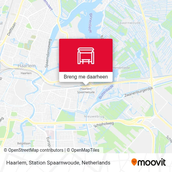 Haarlem, Station Spaarnwoude kaart