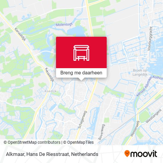 Alkmaar, Hans De Riesstraat kaart