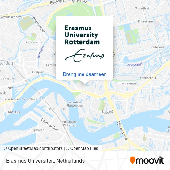Erasmus Universiteit kaart