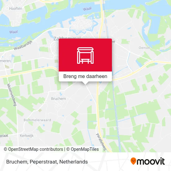 Bruchem, Peperstraat kaart