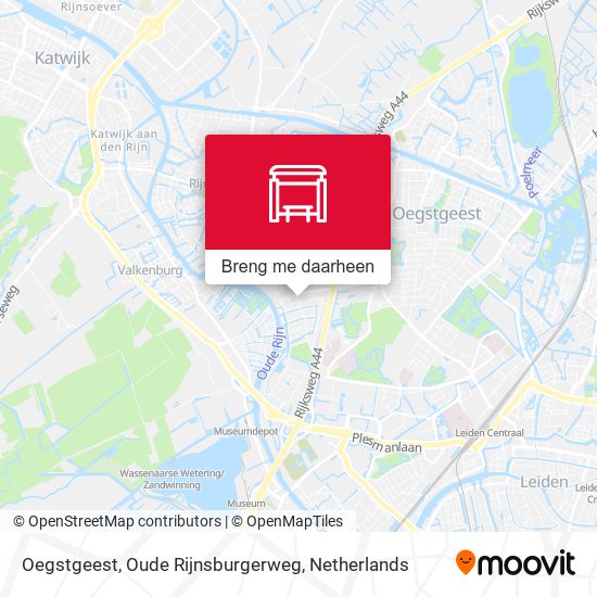 Oegstgeest, Oude Rijnsburgerweg kaart