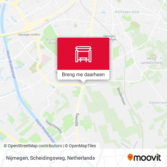 Nijmegen, Scheidingsweg kaart