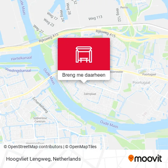 Hoogvliet Lengweg kaart