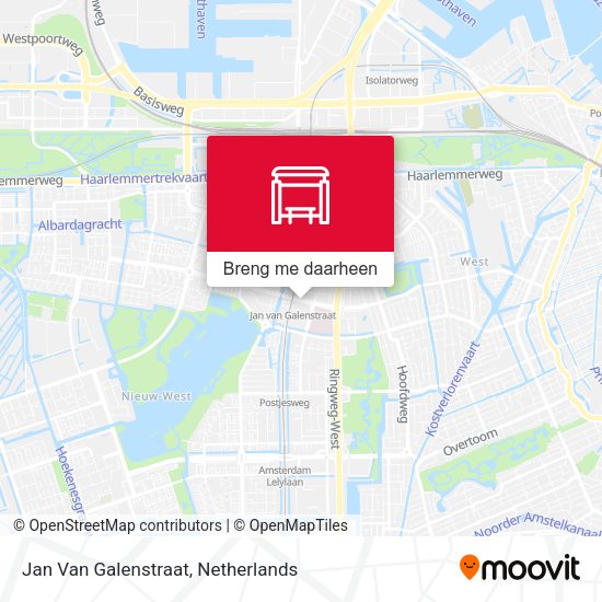Jan Van Galenstraat kaart