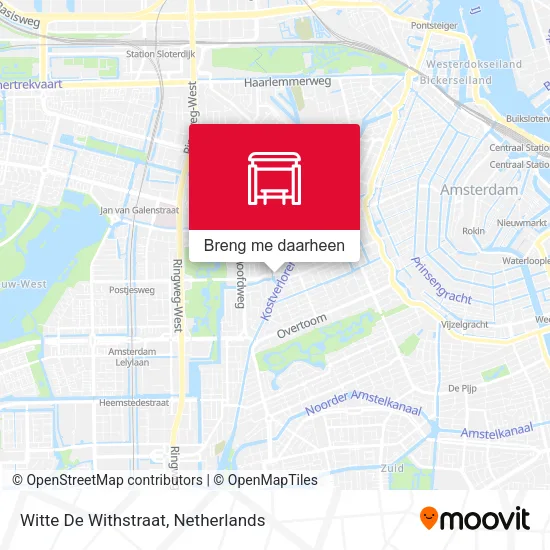 Witte De Withstraat kaart