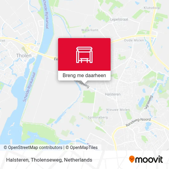 Halsteren, Tholenseweg kaart