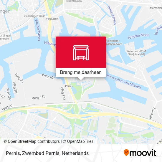 Pernis, Zwembad Pernis kaart