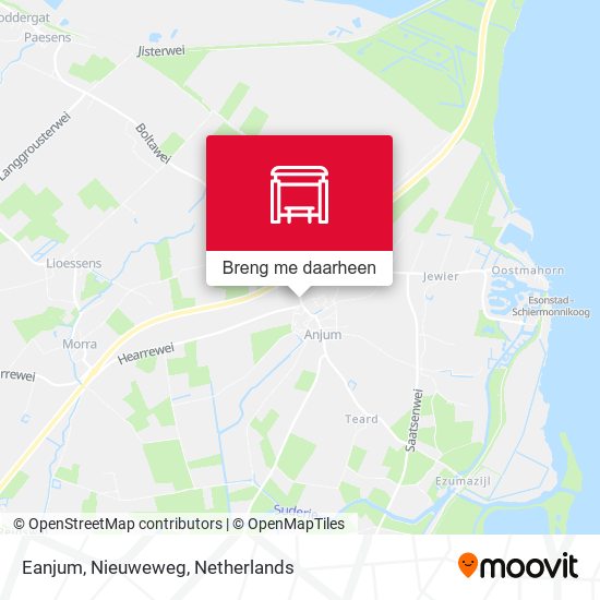 Eanjum, Nieuweweg kaart