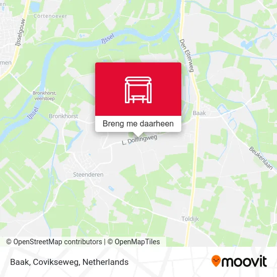 Baak, Covikseweg kaart