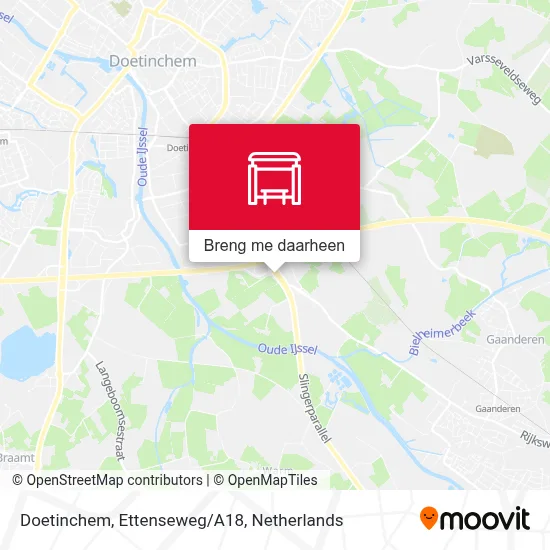 Doetinchem, Ettenseweg/A18 kaart