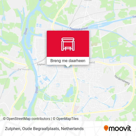 Zutphen, Oude Begraafplaats kaart