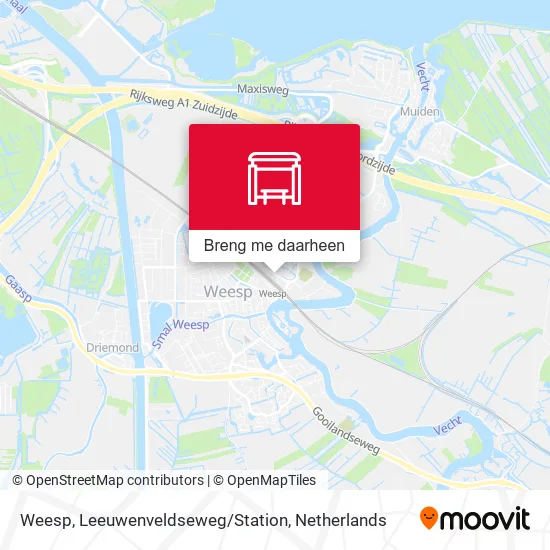 Weesp, Leeuwenveldseweg / Station kaart