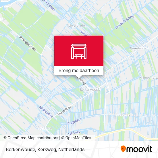 Berkenwoude, Kerkweg kaart