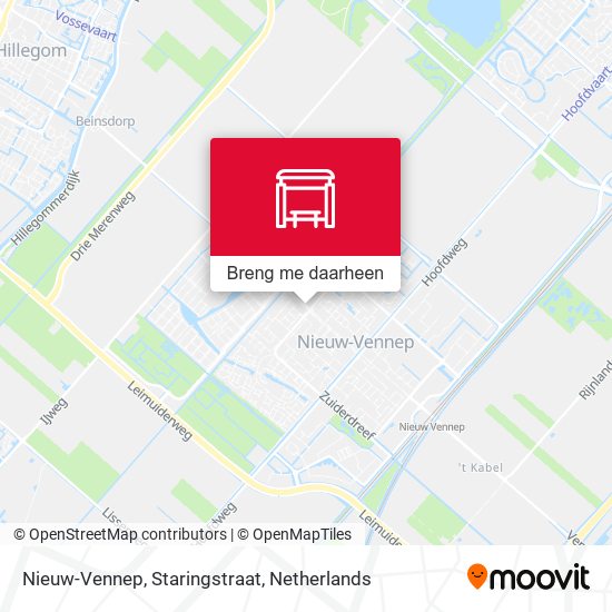 Nieuw-Vennep, Staringstraat kaart