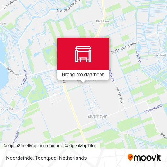 Noordeinde, Tochtpad kaart