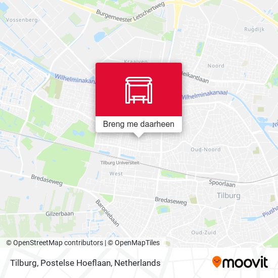 Tilburg, Postelse Hoeflaan kaart