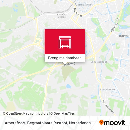 Amersfoort, Begraafplaats Rusthof kaart