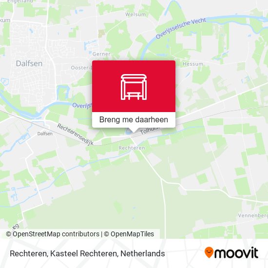 Rechteren, Kasteel Rechteren kaart