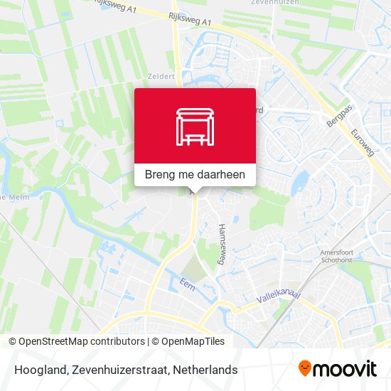 Hoogland, Zevenhuizerstraat kaart