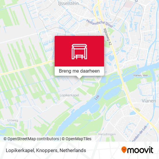 Lopikerkapel, Knoppers kaart