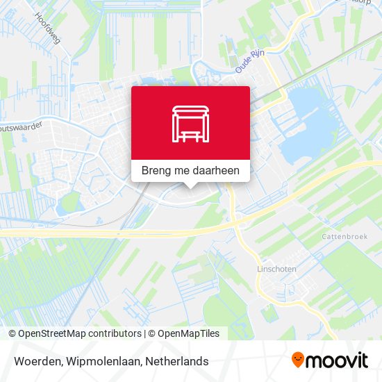 Woerden, Wipmolenlaan kaart