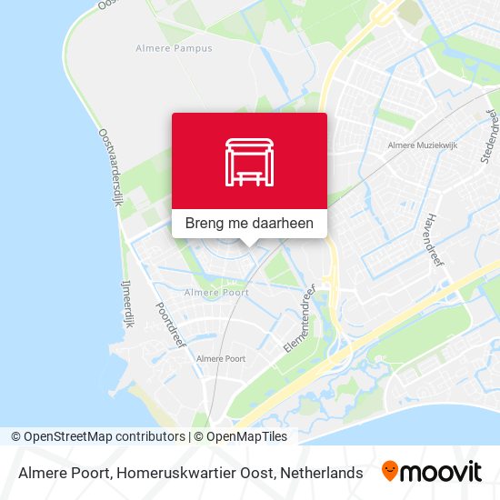 Almere Poort, Homeruskwartier Oost kaart