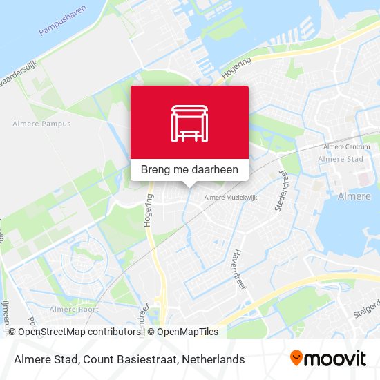 Almere Stad, Count Basiestraat kaart