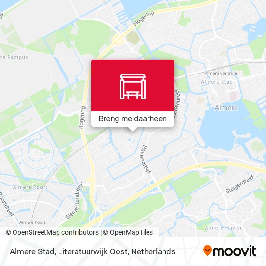 Almere Stad, Literatuurwijk Oost kaart