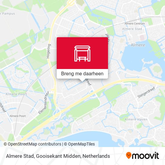Almere Stad, Gooisekant Midden kaart