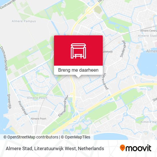 Almere Stad, Literatuurwijk West kaart